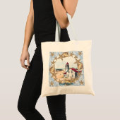 Vuurtoren van schelpen tote bag (Voorkant (product))