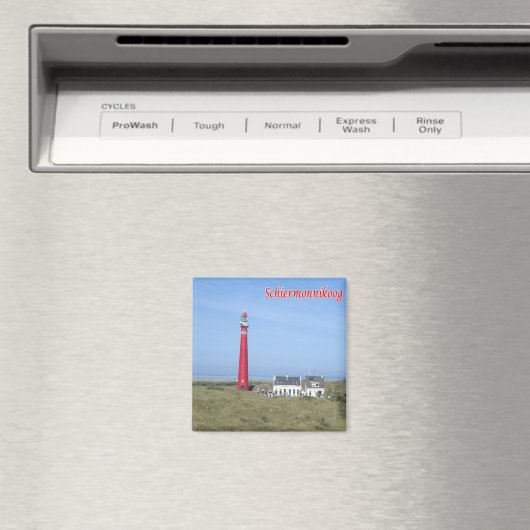 vuurtoren van SCHIERMONNIKOOG, Fridge Magneet (Insitu (Vaatwasser))