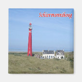 vuurtoren van SCHIERMONNIKOOG, Fridge Magneet (Voorkant)