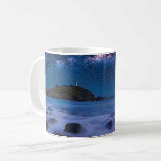 vuurtoren van Seascape | Milky Way Lanta Island Kr Koffiemok (Voorkant links)