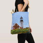 Vuurtoren van Seguin Island Tote Bag (Dichtbij)