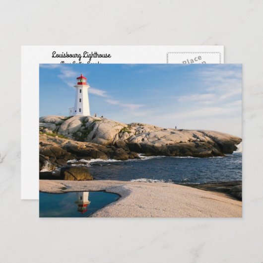 vuurtoren van Serene Louisbourg Nova Scotia Briefk Briefkaart (Voorkant / Achterkant)