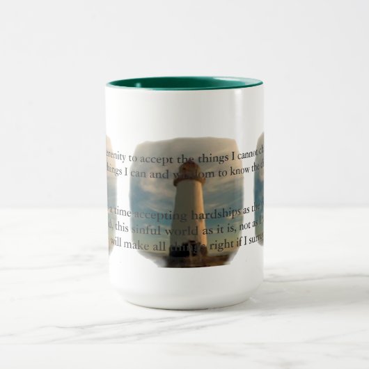 vuurtoren van Serenity Prayer Mok (Midden)