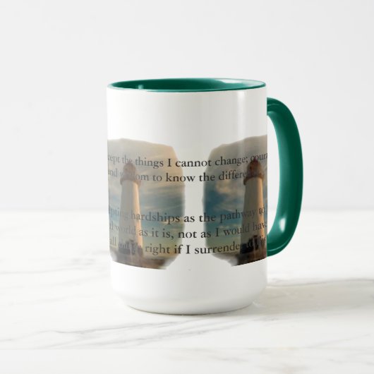 vuurtoren van Serenity Prayer Mok (Voorkant rechts)
