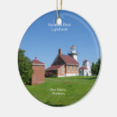 vuurtoren van Sherwood Point Keramisch Ornament (Links)