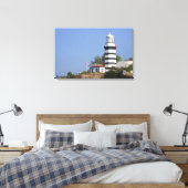 Vuurtoren van Sile, Istanbul, Turkije Canvas Afdruk (Insitu (Slaapkamer))