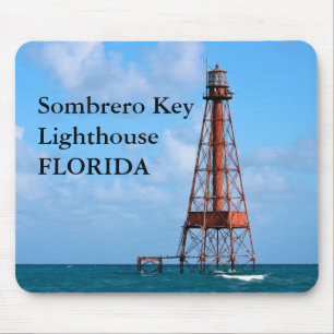 Vuurtoren van Sombrero Key, Florida Mousepad Muismat