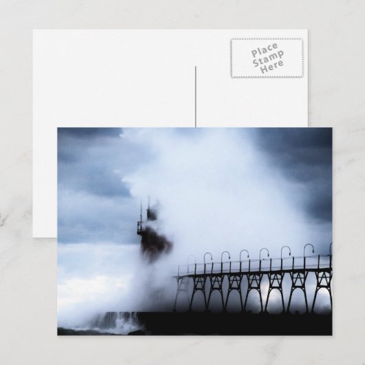 Vuurtoren van South Haven Michigan Briefkaart (Voorkant / Achterkant)