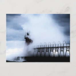 Vuurtoren van South Haven Michigan Briefkaart