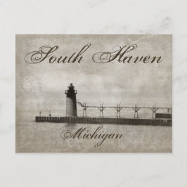 vuurtoren van South Haven Michigan Briefkaart