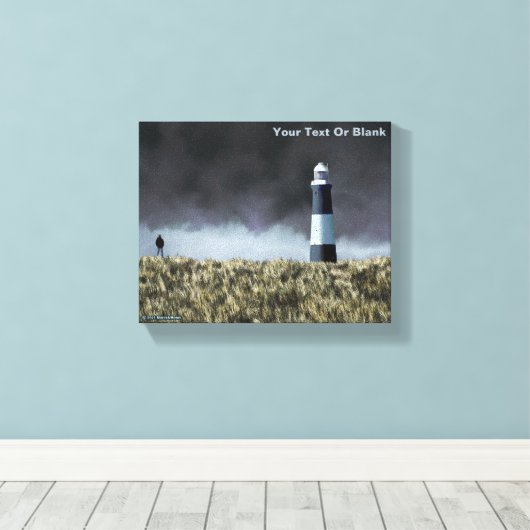 vuurtoren van Spurn Point Canvas Afdruk (Insitu (Houten vloer))
