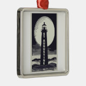 Vuurtoren van St. Augustine Florida Maan Metalen Ornament (Rechts)