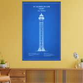 Vuurtoren van St. Martin Island - Michigan - AD Canvas Afdruk (Insitu (Woonkamer))