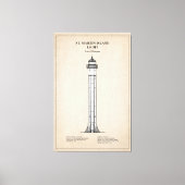Vuurtoren van St. Martin Island - Michigan - SBD Canvas Afdruk (Voorkant)