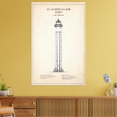 Vuurtoren van St. Martin Island - Michigan - SBD Canvas Afdruk (Insitu (Woonkamer))