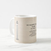 Vuurtoren van St. Martin Island - Michigan - SBD Koffiemok (Voorkant links)