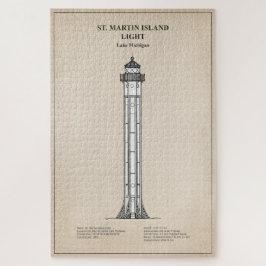 Vuurtoren van St. Martin Island - Michigan - SBD Legpuzzel
