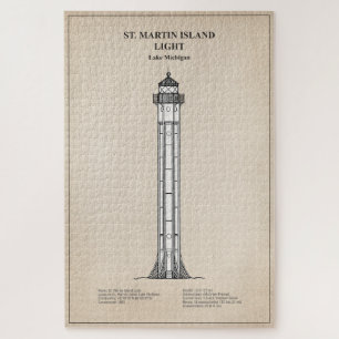 Vuurtoren van St. Martin Island - Michigan - SBD Legpuzzel