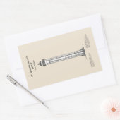 Vuurtoren van St. Martin Island - Michigan - SBD Rechthoekige Sticker (Envelop)