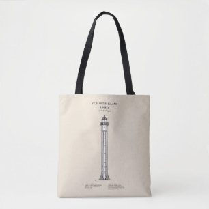 Vuurtoren van St. Martin Island - Michigan - SBD Tote Bag