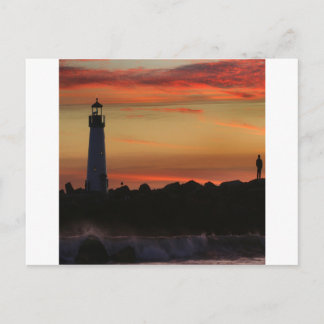 vuurtoren van Sunrise Santa Cruz Briefkaart