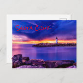 vuurtoren van Sunset Santa Cruz Briefkaart (Voorkant / Achterkant)