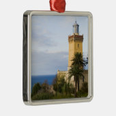 vuurtoren van Tangier Marokko op Pet Spartel Metalen Ornament (Rechts)