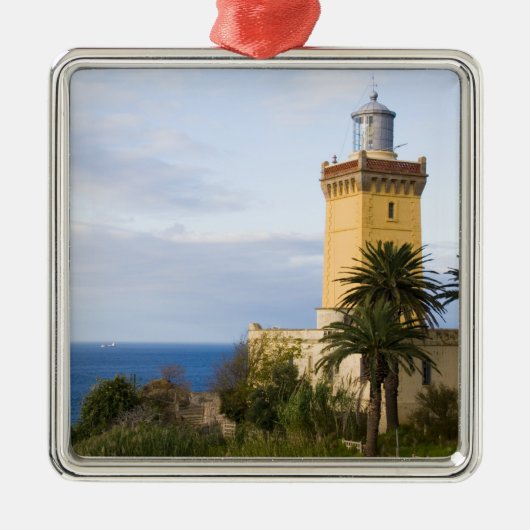 vuurtoren van Tangier Marokko op Pet Spartel Metalen Ornament (Voorkant)