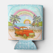 Vuurtoren van Truck Surfer koelbox Blikjeskoeler (Achterkant)