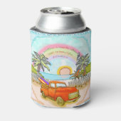 Vuurtoren van Truck Surfer koelbox Blikjeskoeler (Blikje Achterkant)