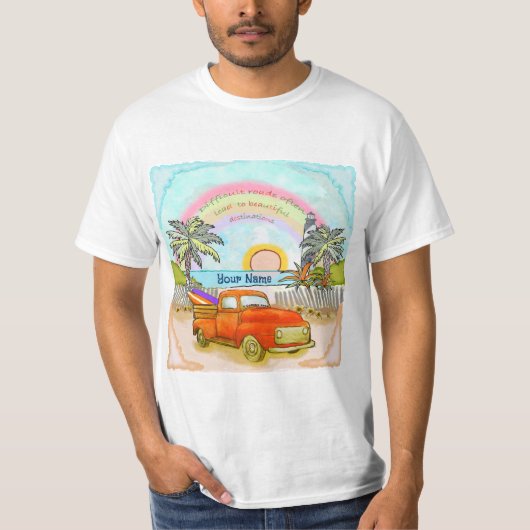 Vuurtoren van Truck Surfer T-shirt (Voorkant)