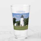 vuurtoren van Turks punt, Maryland Pint Glass Glas (Achterkant)
