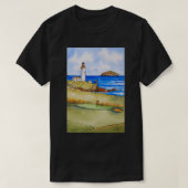 Vuurtoren van turnberry en Ailsa Craig T-shirt (Design voorkant)
