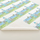 Vuurtoren van Turquoise Sherpa Blanket Deken (3/4)