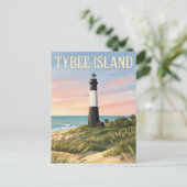 Vuurtoren van Tybee Island Briefkaart (Staand voorkant)