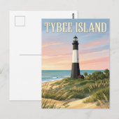 Vuurtoren van Tybee Island Briefkaart (Voorkant / Achterkant)