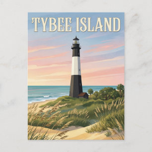 Vuurtoren van Tybee Island Briefkaart