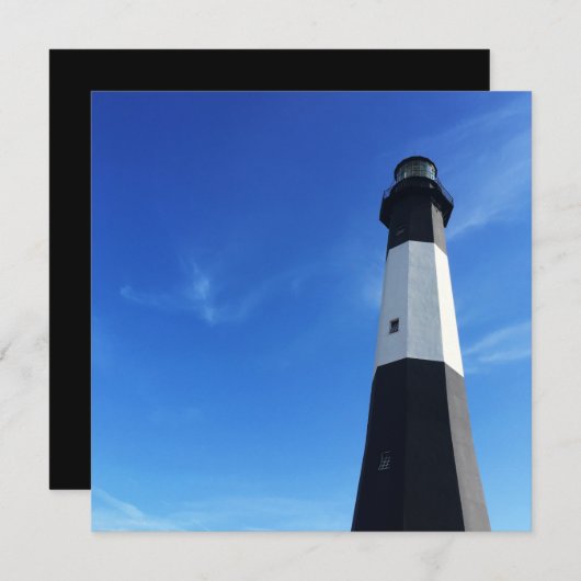 vuurtoren van Tybee Island Kaart (Voorkant / Achterkant)