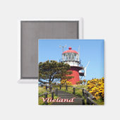 vuurtoren van VLIELAND, Nederlandse Frisiaanse eil Magneet (Voorkant / Achterkant)