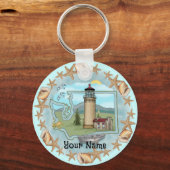 vuurtoren van Washington Shells Sleutelhanger (Voorkant)