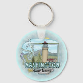 vuurtoren van Washington Sleutelhanger (Voorkant)
