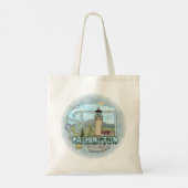 vuurtoren van Washington Tote Bag (Achterkant)