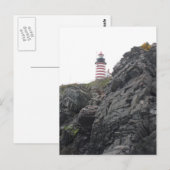 vuurtoren van West Quoddy Briefkaart (Voorkant / Achterkant)
