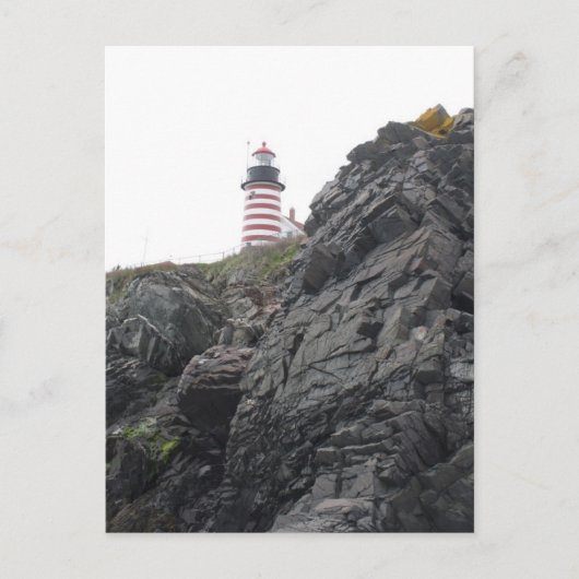 vuurtoren van West Quoddy Briefkaart (Voorkant)
