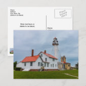 vuurtoren van Whitefish Point Briefkaart (Voorkant / Achterkant)
