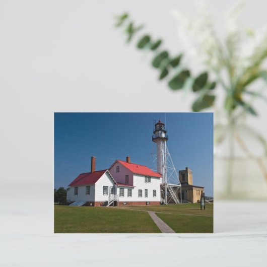 vuurtoren van Whitefish Point Briefkaart (Staand voorkant)