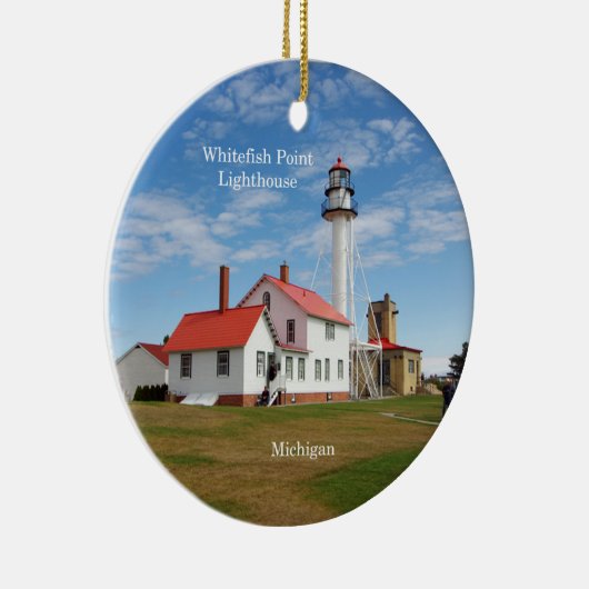 vuurtoren van Whitefish Point Keramisch Ornament (Rechts)