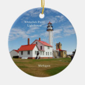 vuurtoren van Whitefish Point Keramisch Ornament (Voorkant)