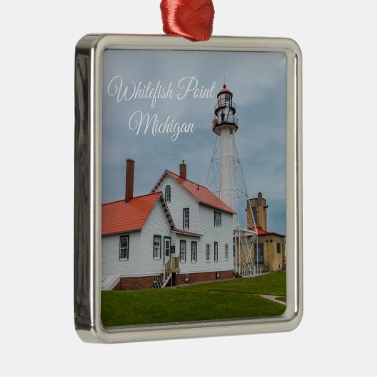 vuurtoren van Whitefish Point Metalen Ornament (Rechts)
