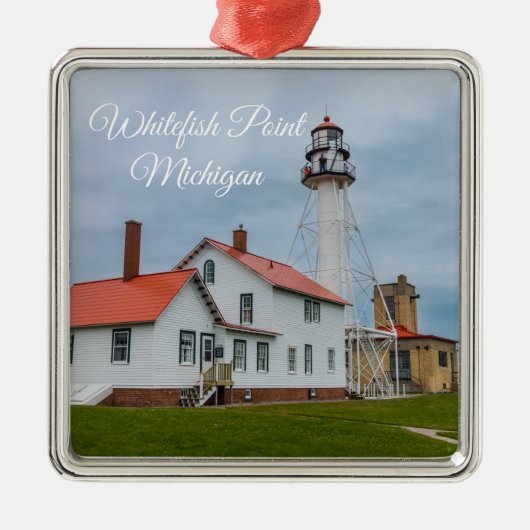 vuurtoren van Whitefish Point Metalen Ornament (Voorkant)